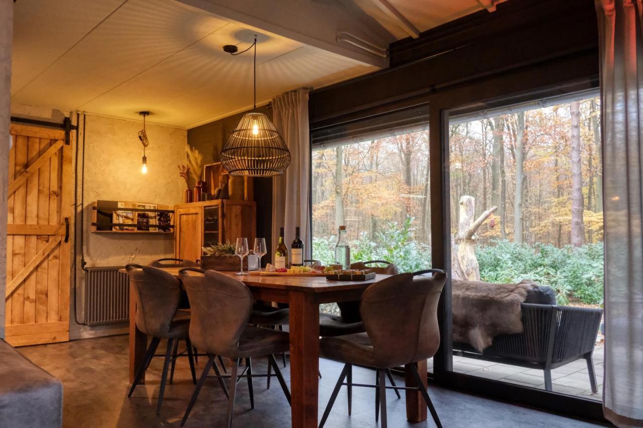 Lodge In Een Bosrijke Omgeving Met Hottub & Sauna Opt Rheezerveen 外观 照片